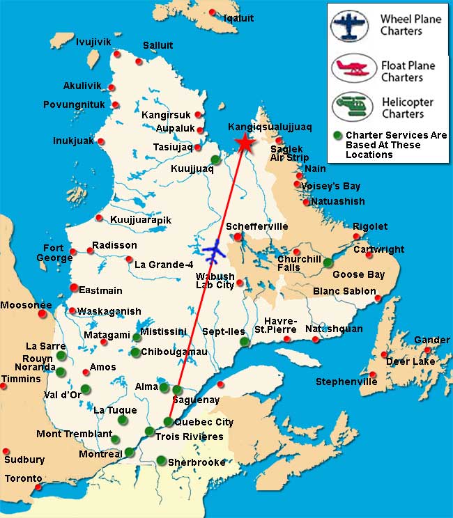 Quebec City Charter Flights